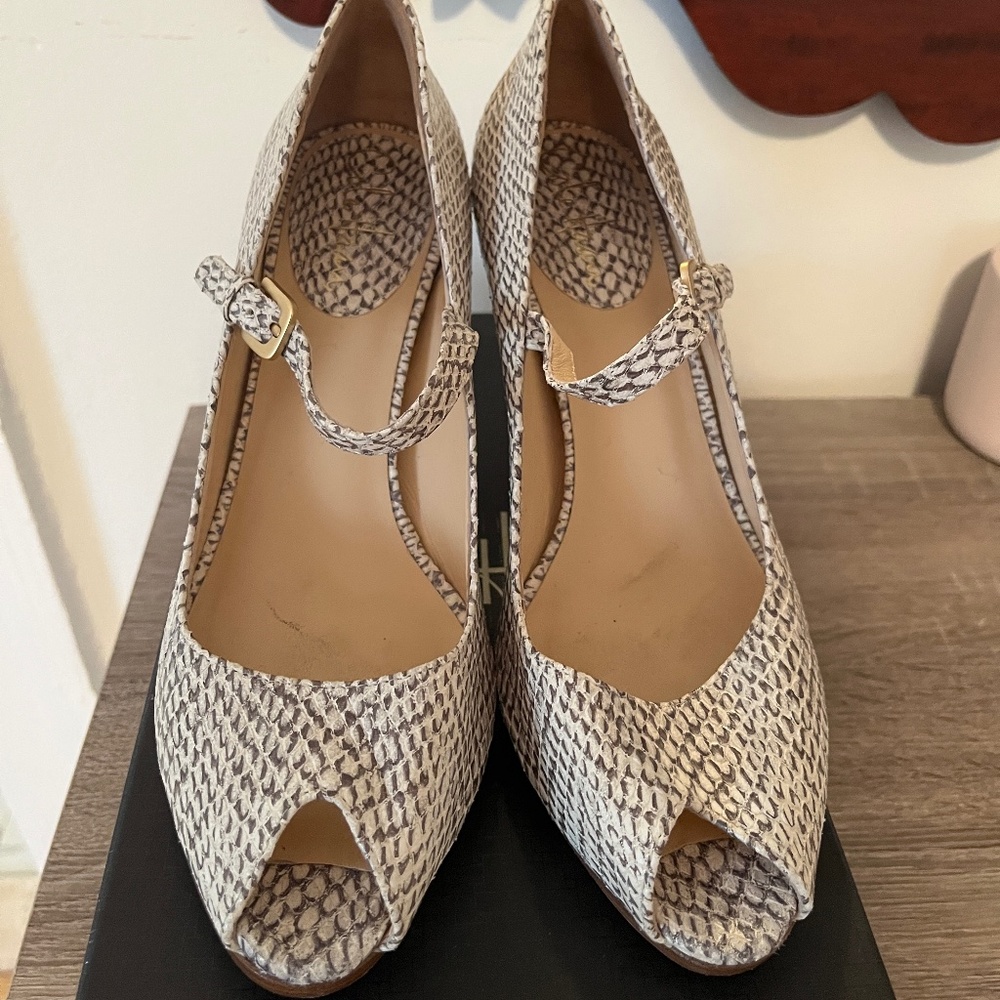 Cole Haan Snakeskin Heels - Size 8